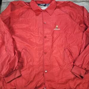Vintage Silver Fox by Rainbow Sports Jacket Windbreaker Men's XL Arizona Red
